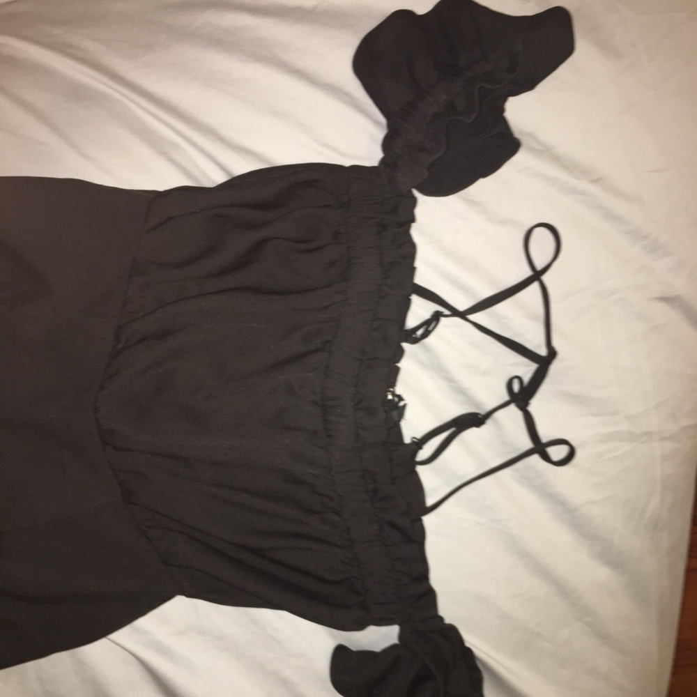 Black Off the shoulder wide legged jumpsuit, NEW